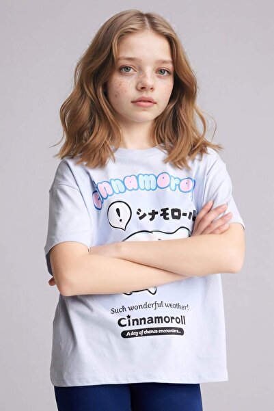 DeFacto 100% Cotton Cinnamoroll T-Shirt for Girls H1554A826Sm