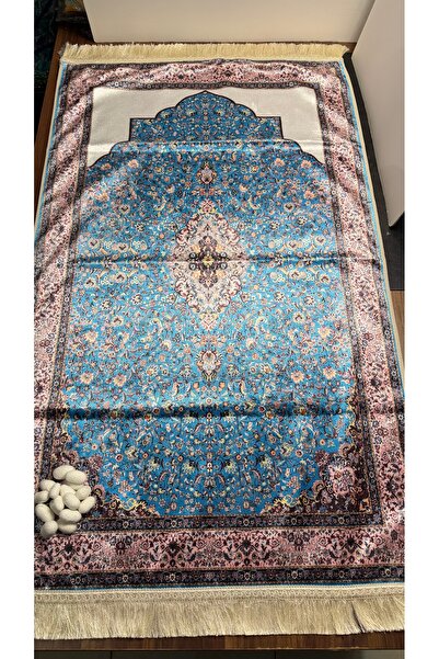 Dervişan İpekçilik %100 Saf İpek Seccade 70x120 cm | Kalın Dokuma | Lüks Desenli