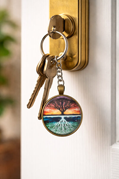 HER ŞEY NOTA www.herseynota.com Μεταλλικό μπρελόκ με σχέδιο Δέντρο της Ζωής U...
