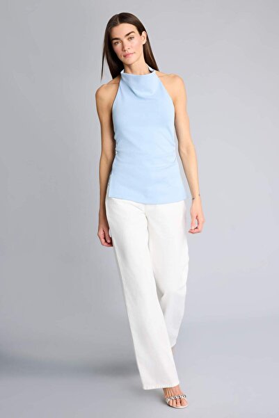 DeFacto Afra x Τζιν Παντελόνι Χαμηλόμεσο με Φαρδιά Γραμμή H5365AX26SM