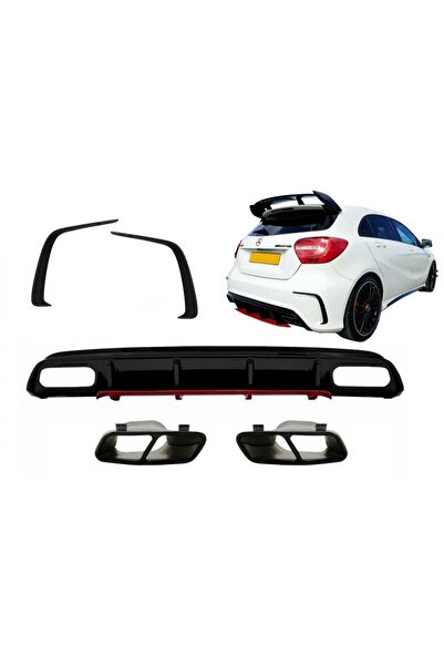 tuningset Πίσω Διαχύτης με Απολήξεις Εξάτμισης Μαύρες και Πτερύγια Διαχύτη, κ...