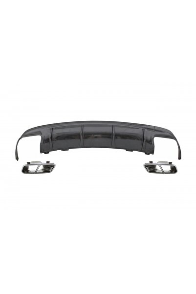 tuningset Πίσω διαχύτης αέρα προφυλακτήρα με απολήξεις εξάτμισης χρωμίου, κατ...