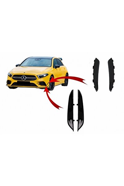 tuningset Kit flaps pentru bară față și aripioare laterale, compatibil cu Mer...