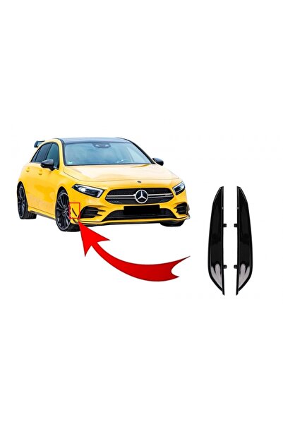 tuningset Aripioare laterale pentru bara față, compatibile cu Mercedes A-Clas...
