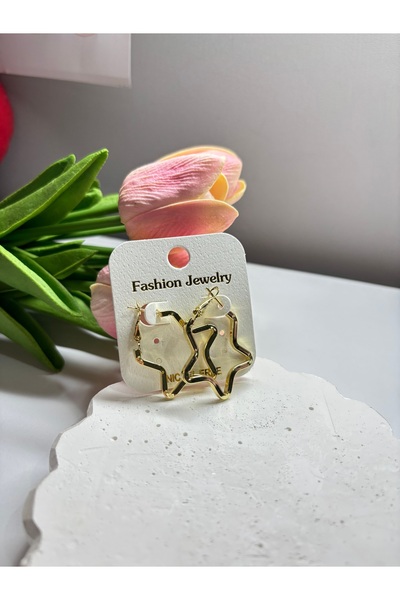 MODA أقراط نجمة ذهبية