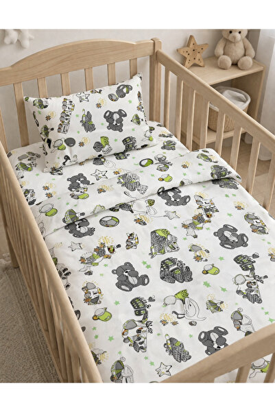 bebek nevresim takımı %100 pamuk(95x145 nevresim,35x45 yastık kılıfı,100x150 çarşaf)