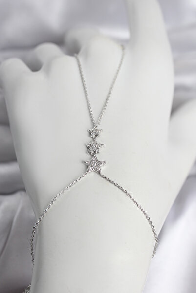 Nehir Stylish Brass Silver Color Row Star Model Women's Shahmeran Teachers Mo...