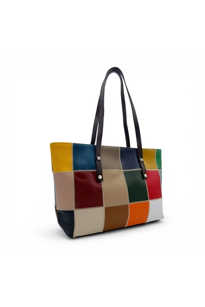 EVoStyle Γυναικεία Δερμάτινη Τσάντα Χειρός Nova Palette FL267TM – Μοντέρνο Σχ...