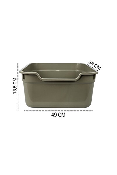 SENNEDİLERSEN Kuba Kolay Girişli ve Ergonomik Açık Kedi Tuvaleti 49x38x18 Cm