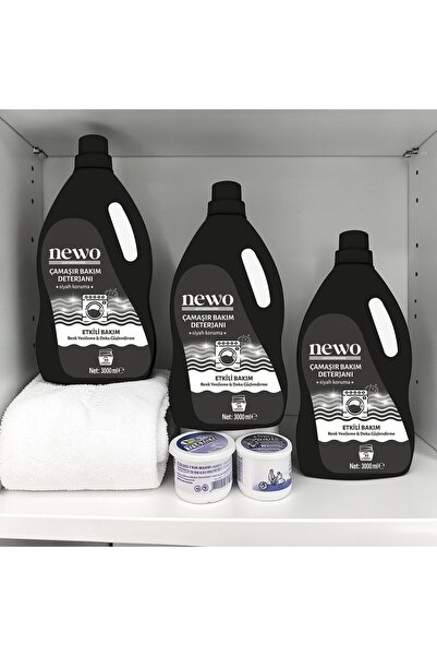 Newo 3'lü Siyah Sıvı Çamaşır Deterjanı 3000 ml x 3 Adet - Renk Yenileme ve Do...