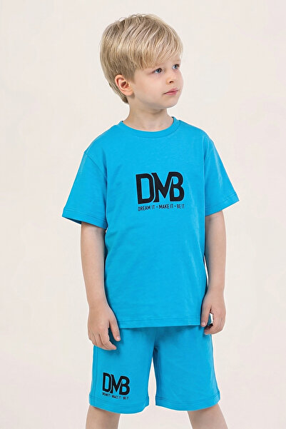 DMB BOYS & GIRLS Καλοκαιρινό εμπριμέ βαμβακερό αθλητικό σετ για αγόρια με κον...