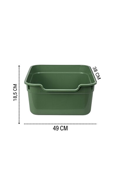 SENNEDİLERSEN Kuba Kolay Girişli ve Ergonomik Açık Kedi Tuvaleti 49x38x18 Cm