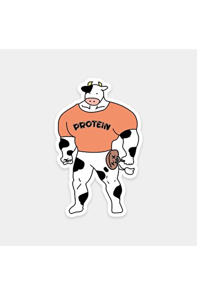 The Sticker Story. ملصق بروتين البقر