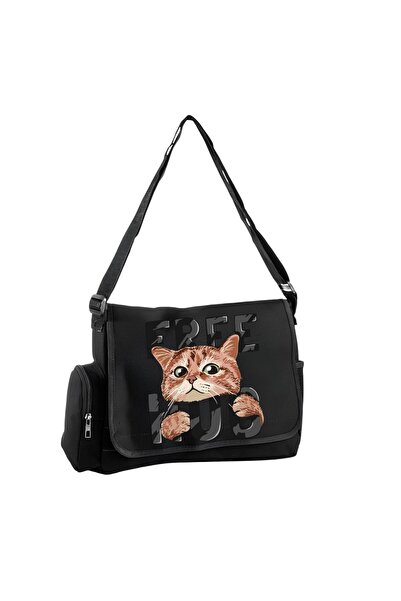 Weekeep Τσάντα Unisex με στάμπα γάτας / Τσάντα υπολογιστή για σχολικά μαθήματα