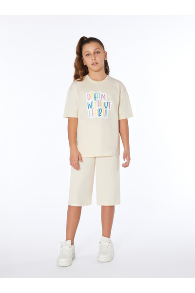 Elsima Girl Waiter Boy Short Sleeve Oversize Capri Pajama Set Summer
