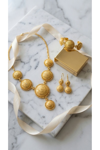 CİHAN GOLD 14 Ayar Parmak İzi Set