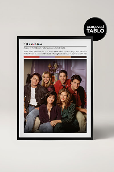 House Gorgeous Friends Dizi Tasarımlı Çerçeveli Tablo No:3