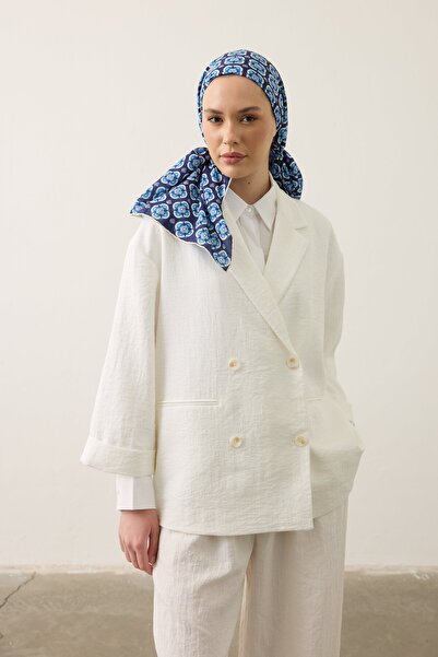 İpekhan Μαλακό Κασκόλ 1249 Μωβ Ναυτικό