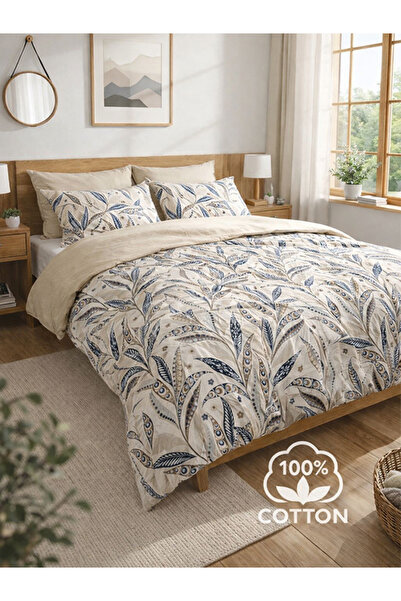 MyStory Home Σετ Παπλωματοθήκη από 100% Βαμβάκι Velora Cream