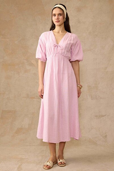 Olcay Λιτό φόρεμα - Ροζ - Basic