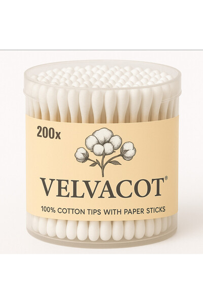 velvacot Cotton Buds 200s with Paper sticks