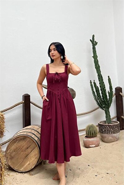 Dipmoda Φόρεμα - Βουργουνδία - Basic