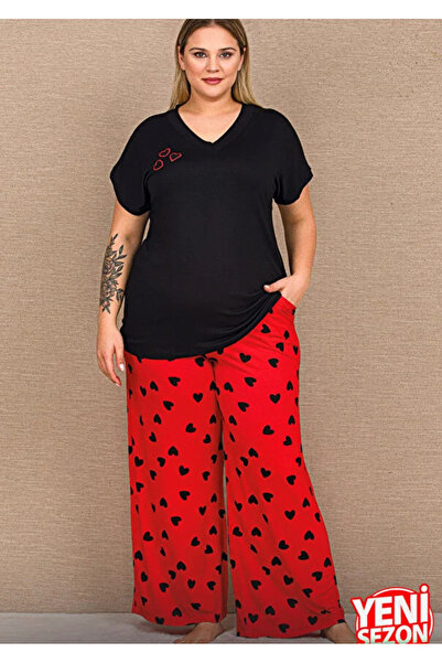 Lady Σετ γυναικείες πιτζάμες από βισκόζη σε μεγάλο μέγεθος, από μαλακό ύφασμα...