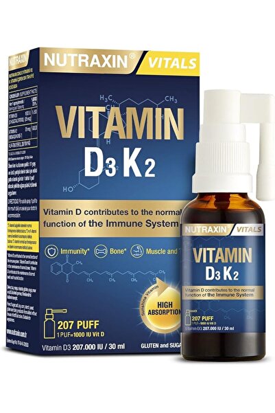 Nutraxin فيتامين د3 ك2 120 قرص