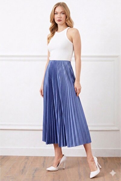 Fulla Moda Pleated Skirt with Elastic Waist