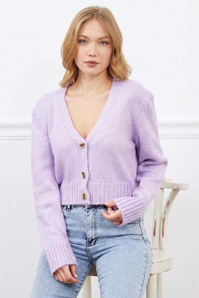 Fulla Moda Ζακέτα - Μωβ - Δεν προσδιορίζεται