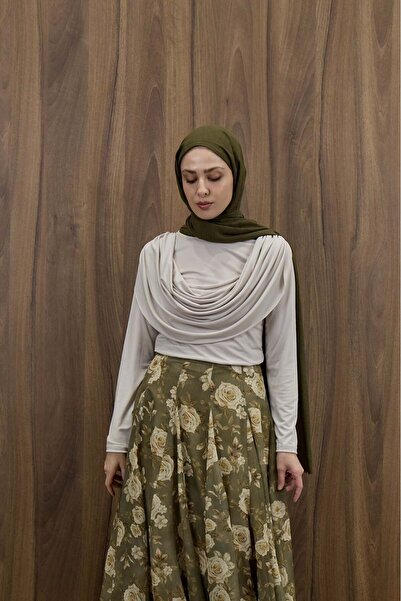Faya Boutique Krem Flotte Dökümlü Bluz