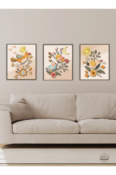 woodretro Πίνακας - Πορτοκαλί