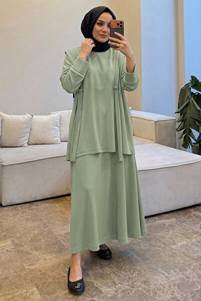 Suede Style 5973 - Κομψό, άνετο, μαλακό ύφασμα μοντάλ με λεπτομέρεια δεσίματο...