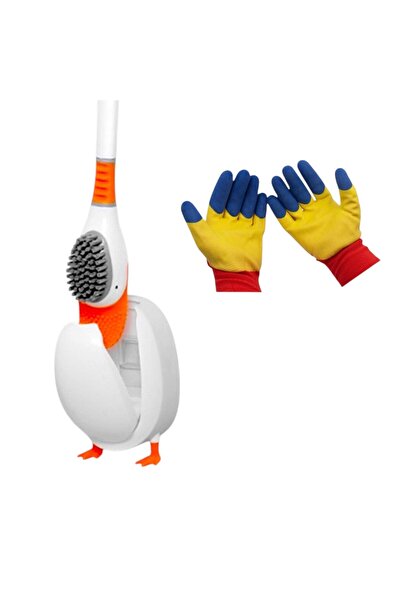 Universal Βούρτσα καθαρισμού τουαλέτας/μπάνιου, πορτοκαλί παπάκι, 42,5 εκ., μ...