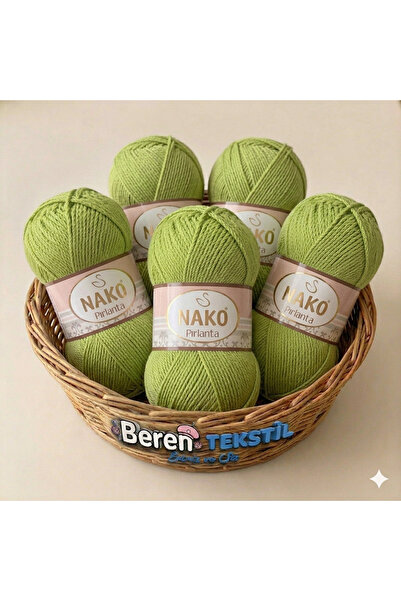 NAKO Diamond Amigurumi and Knitting Yarn 5 Pack (100Grx5=500Gr)