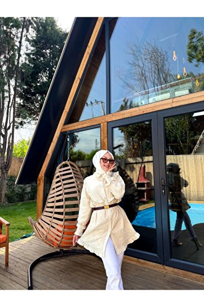 PİNK FLY Fisto Embroidered Ruffle Detailed Tunic