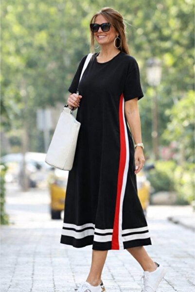 Kokosh moda Rochie de damă din viscoză, cu decolteu rotund, mânecă scurtă, cu...