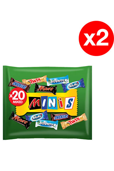 Mars Μίνι Μείγμα Σοκολάτας 400γρ x2 Σνίκερς Τουίξ Μπάουντι Μίλκι Γουέι Ποικιλία
