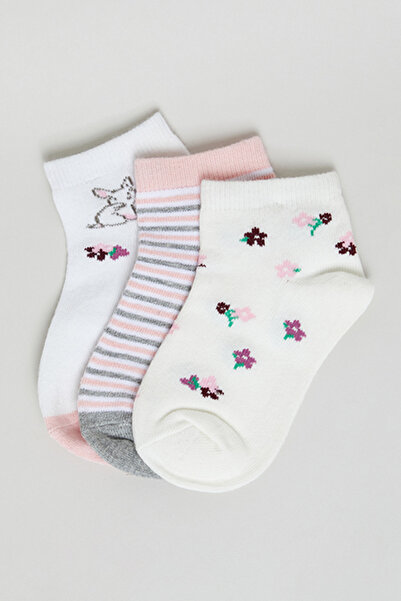 R&B 3 Pack Patterned Ankle Socks