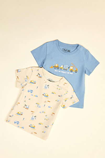 R&B 2 Pack Printed T-Shirts with Short Sleeves