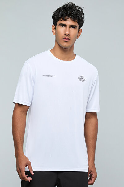 R&B Printed T-Shirt with V-Neck and Short Sleeves