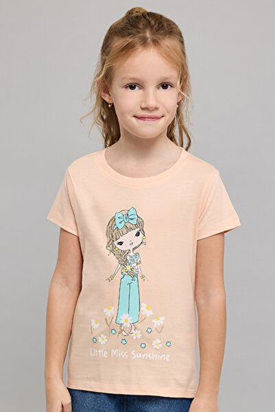 R&B Printed T-Shirt with Crew Neck and Short Sleeves