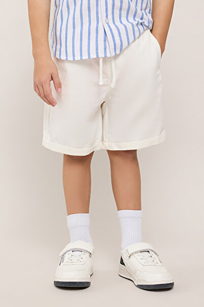 R&B Solid Shorts with Drawstring Waist