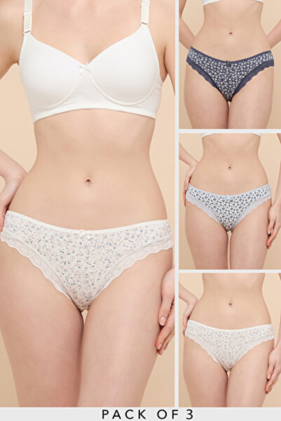 R&B 3 Pack Printed Brazilian Briefs