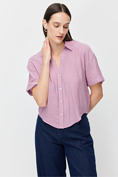 PAULMARK Γυναικείο πουκάμισο με οβάλ κόψιμο