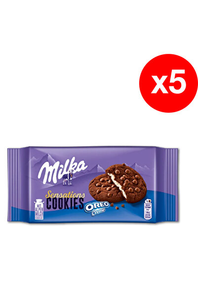 Milka Μπισκότα Κρέμας Oreo Σένσεϊονς 156γρ x5 Μπισκότα Κακάο με Γέμιση Κρέμας...