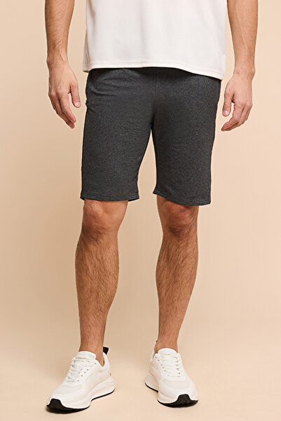 R&B Solid Shorts with Drawstring Waist