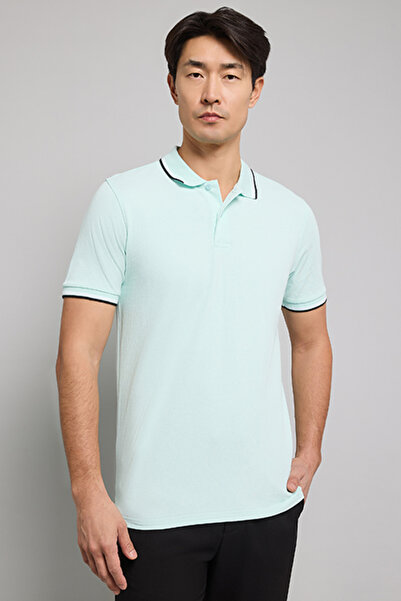 R&B Tipping Detail Polo T-Shirt with Short Sleeves