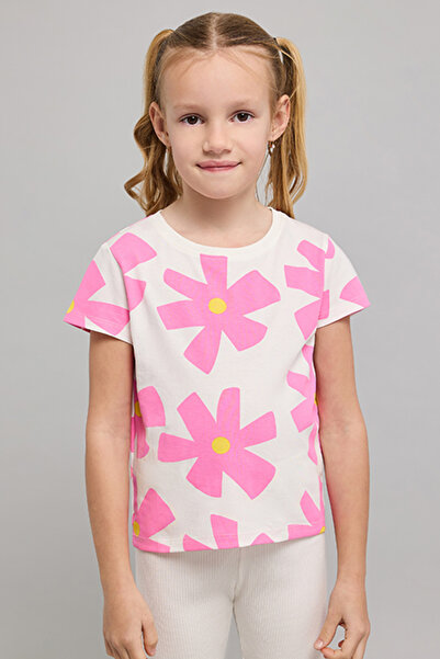 R&B Printed T-Shirt with Crew Neck and Short Sleeves