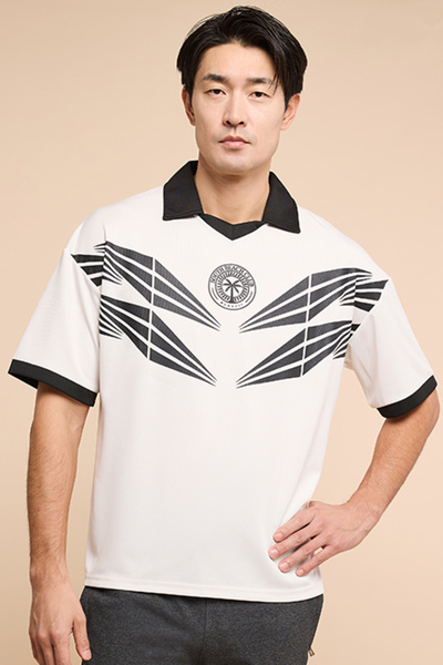 R&B Printed Polo T-Shirt with Short Sleeves